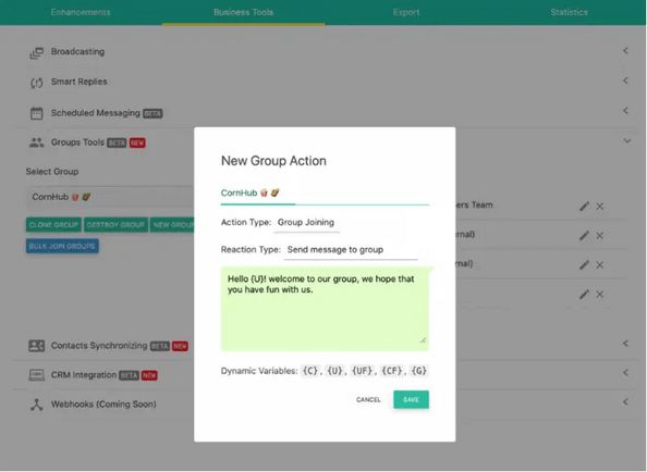 new group action